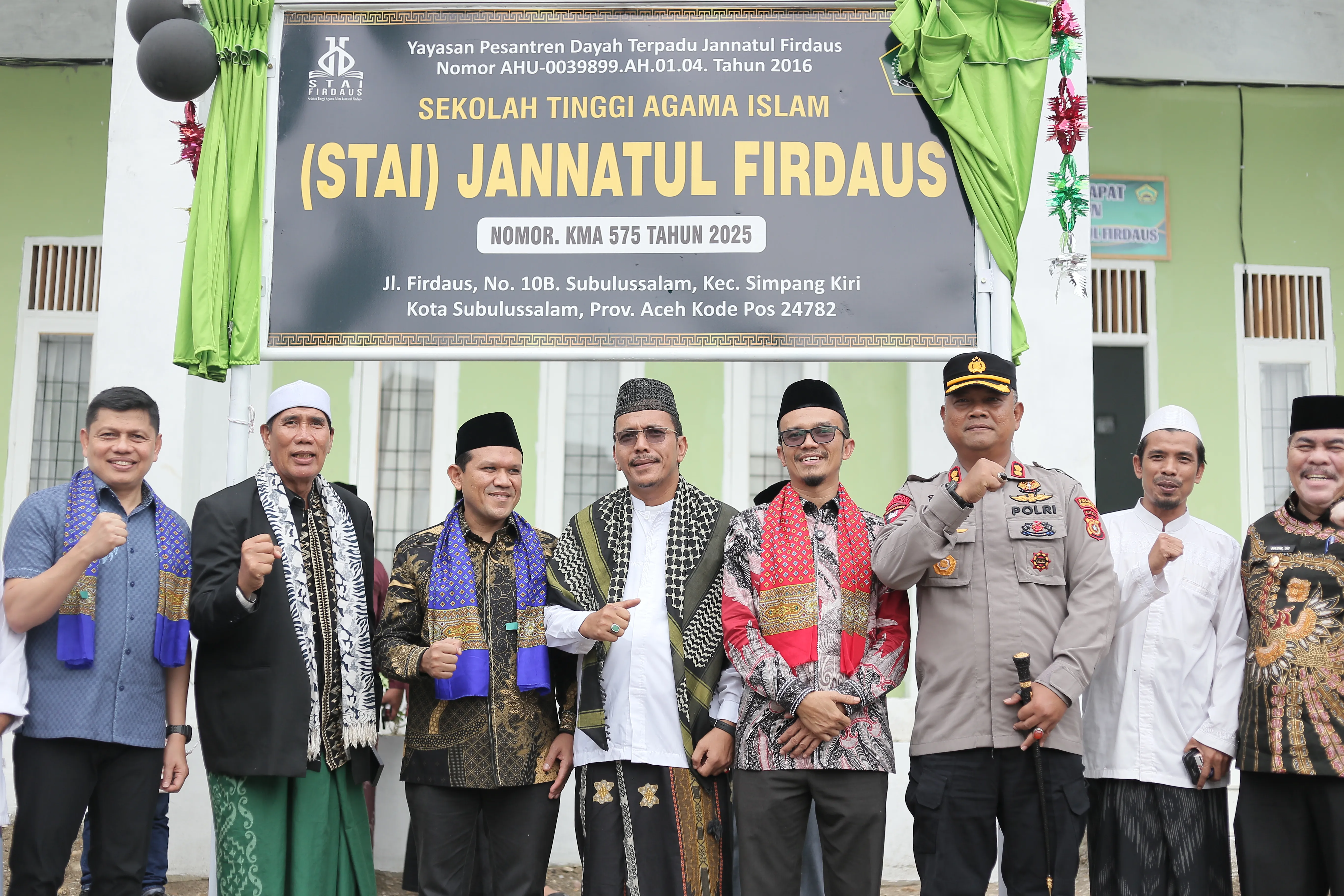 Wagub Aceh, resmikan kampus STAI Jannatul Firdaus Kota Subulussalam