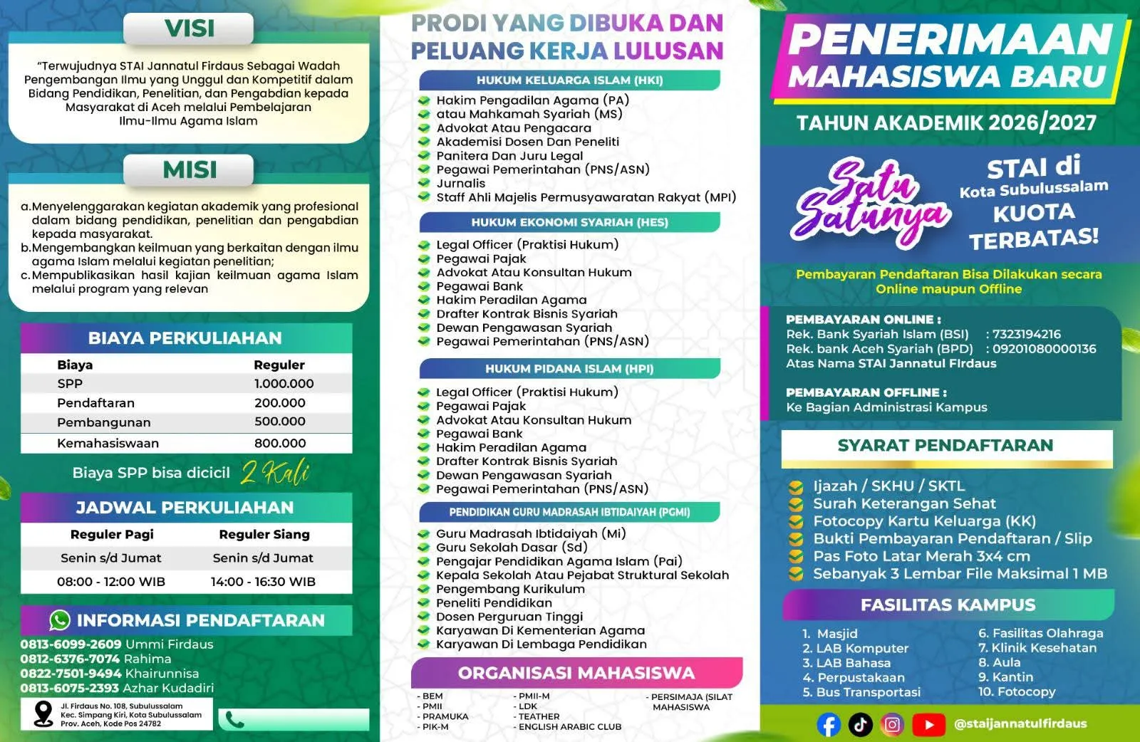 Brosur Pendaftaran