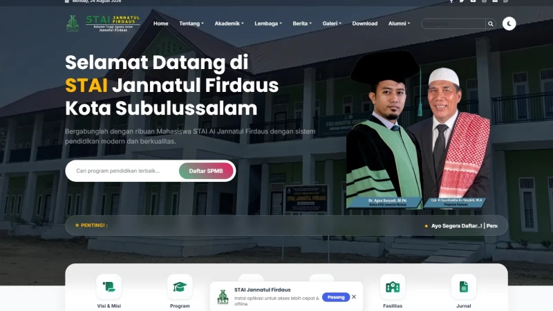 STAI Jannatul Firdaus Launching Website Resmi, Langkah Strategis Menuju Kampus Berbasis IT
